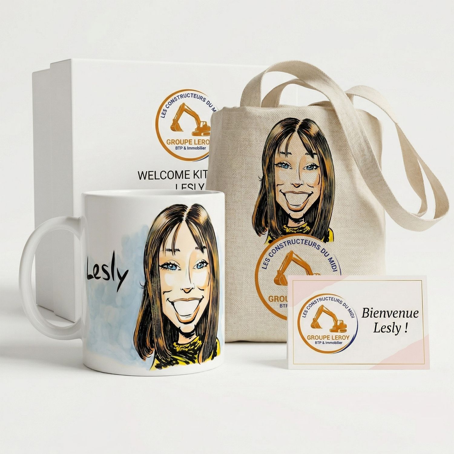 Welcome Box Collaborateur : Le Pack "Caricature" Complet