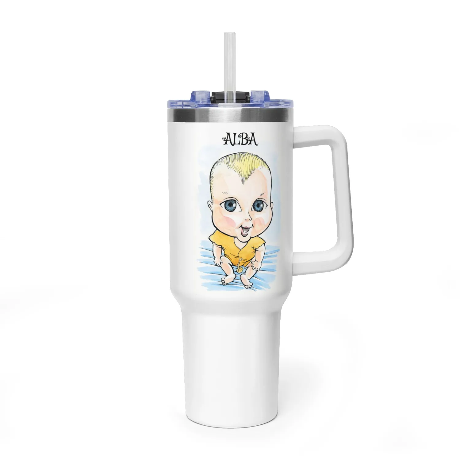 Tumbler Isotherme Personnalisé - Caricature &amp; Cadeau Sympa
