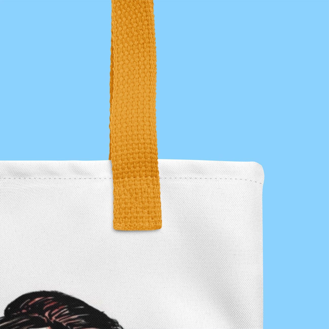 Tote bag premium in tela con caricatura - vista 3