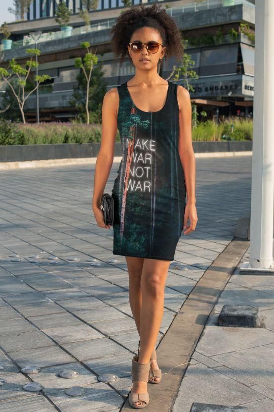Make War not War Sublimation Cut &amp; Sew Dress