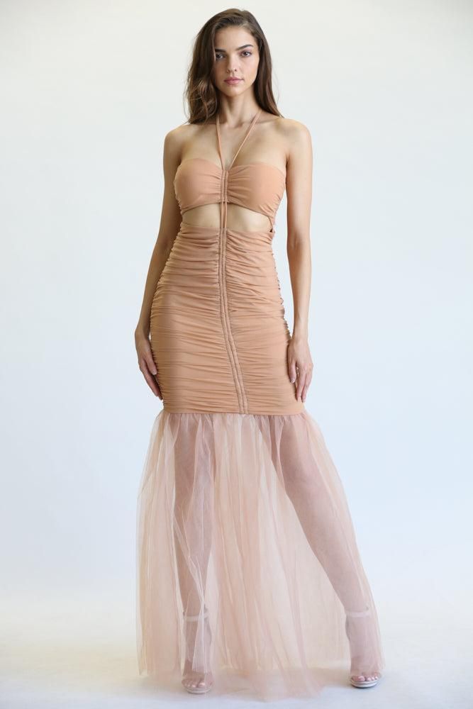 Aayla - Tulle Fabric Dress, Size: Small, Color: Black