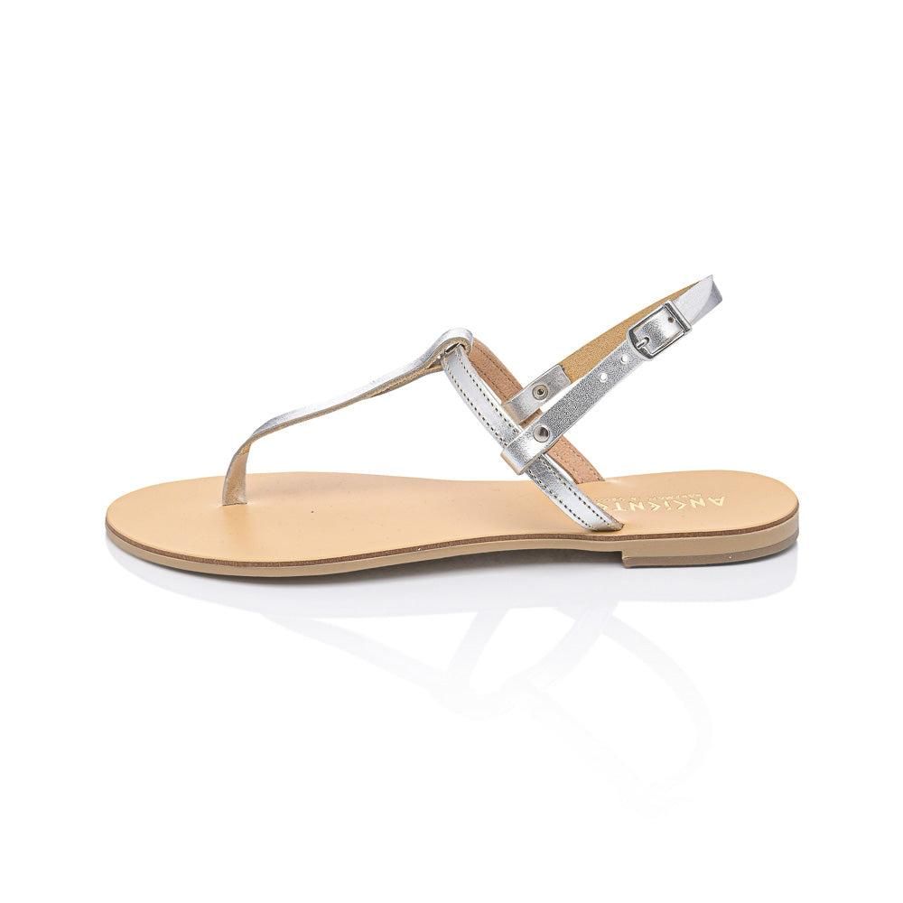 Ancientoo Sandals Brizo, Color: SILVER/NUDE, Size: US 7 / EU 38