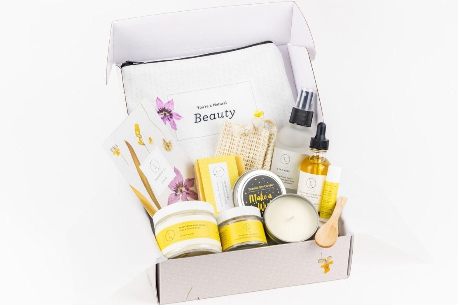 Citrus Care Package, Handmade Natural Bath and Body Gift Box, Thank You