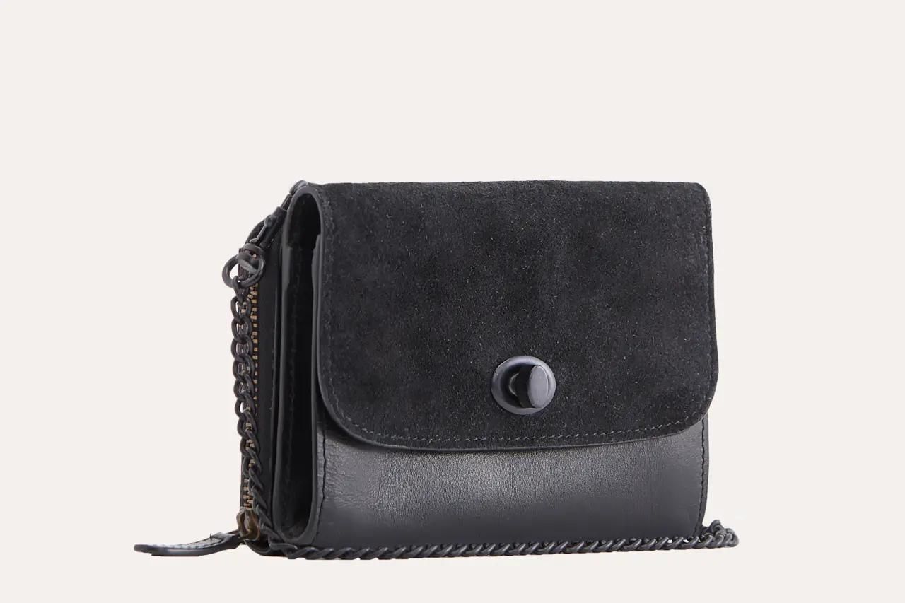Two-Tone Crossbody, Color: Black