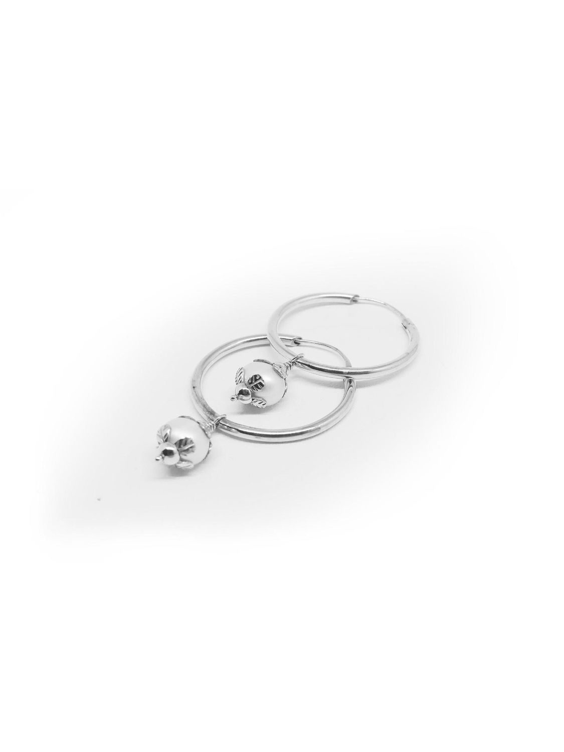 The PEROLA Earrings, Color: Silver