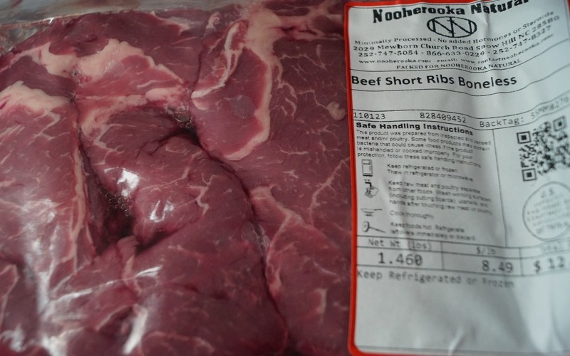 Beef Short Ribs: Bone in or out - 1 lb pkg