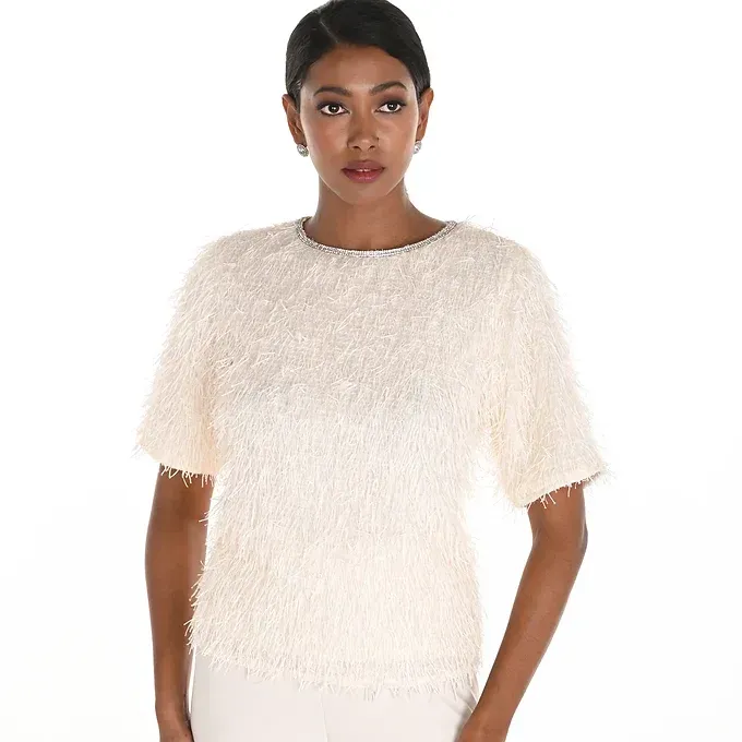 Frank Lyman fringed Knit Top 259739