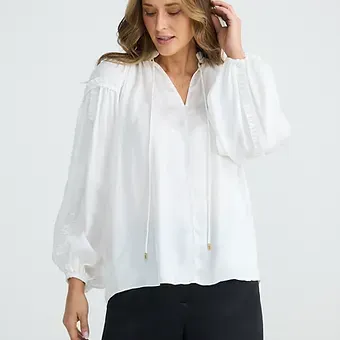 Brave and True Ritz Blouse- white Brave and True Ritz Blouse- white