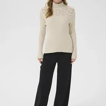 Cream Dela Rollneck Pullover 10614331 Cream Dela Rollneck Pullover 10614331