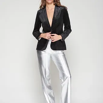 Vilagallo Harlow Velvet Shimmer Jacket 32633