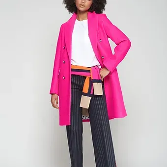 VILAGALLO 32866 ROSA FLORESCENT PINK COAT Coat 32866