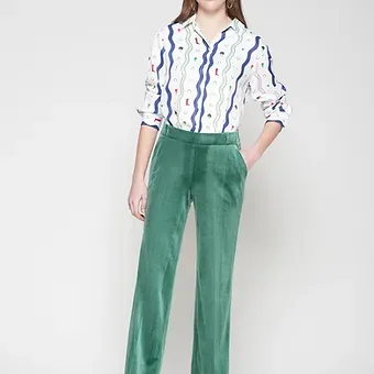 Vilagallo Velvet Trousers - TROUSER CARLA TERCP VD DIPLOMATICO 32649
