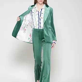 Vilagallo Velvet Trousers 32649