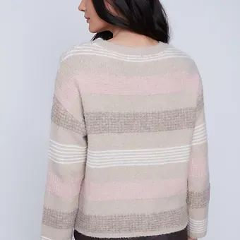 Coco Y Club oat meal combo Knitted Sweater 2523083