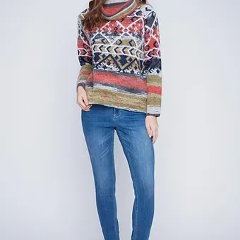 Coco Y Club rust combo Knitted Sweater