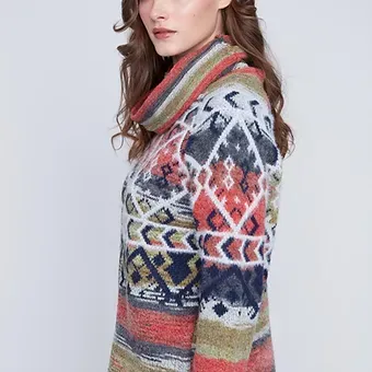 Coco Y Club rust combo Knitted Sweater Coco Y Club rust combo Knitted Sweater