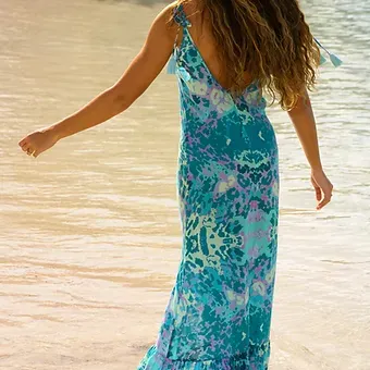 Sophia Alexia - Exotic Blue Maxi Sun Dress