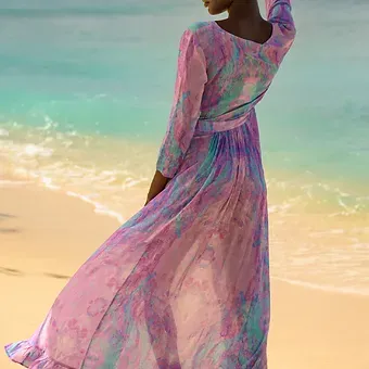 Sophia Alexia - Fantasy Pink Ruffle Wrap Dress