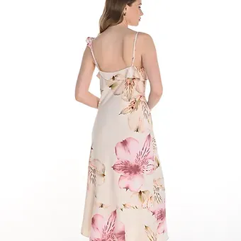 Frank Lyman - Peach/Pink Floral Woven Dress - 256333