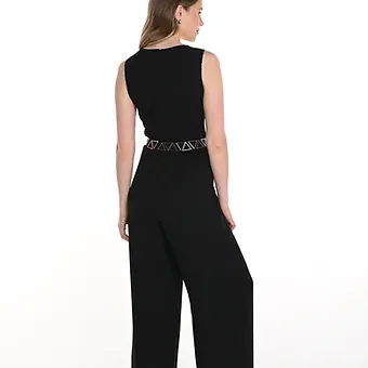 Frank Lyman - Black Woven Jumpsuit - 256265