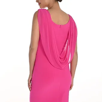 Frank Lyman - Bright Pink / Royal Blue Sheath Dress- 258005