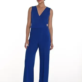 Frank Lyman - Royal Blue Knit Jumpsuit - 258133