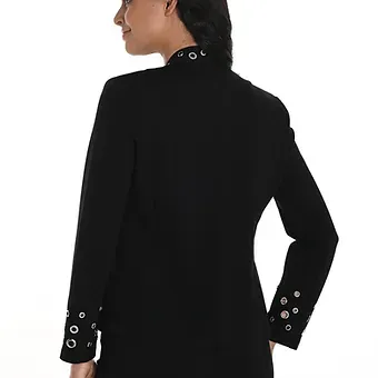 Frank Lyman - Black / Silver Eyelet Detail Jacket - 256776U