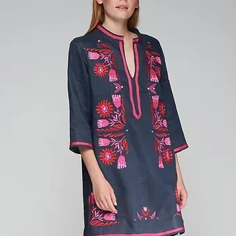 Vilagallo - Cotton kaftan style dress VE-KDW-5S224