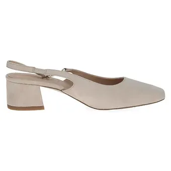 Peter Kaiser / Caprice - Sand Suede / Dark Blue - Slingback Shoes