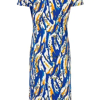 TIA DRESS - short sleeve faux wrap dress 78634-7944-67