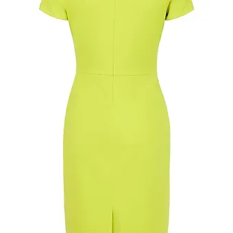 TIA DRESS  - Yellow lime  structured crepe dress78901-7341-82