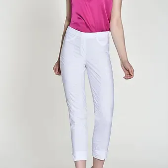Robell Trousers - Bella 09 Seersucker Ankle Grazers