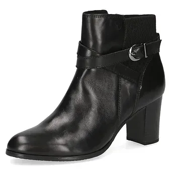 Caprice - Black Nappa Ankle Boots