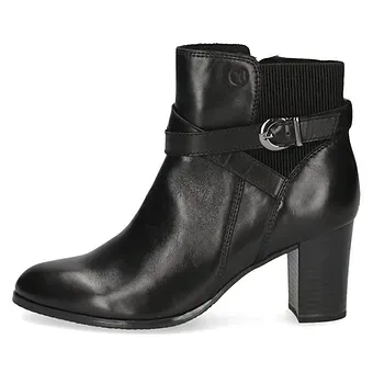 Caprice - Black Nappa Ankle Boots