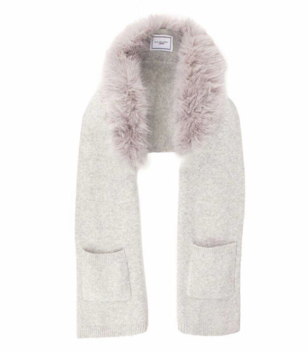 Elie Beaumont Winter Stole Elite-Grey Fur Collar-6504.4