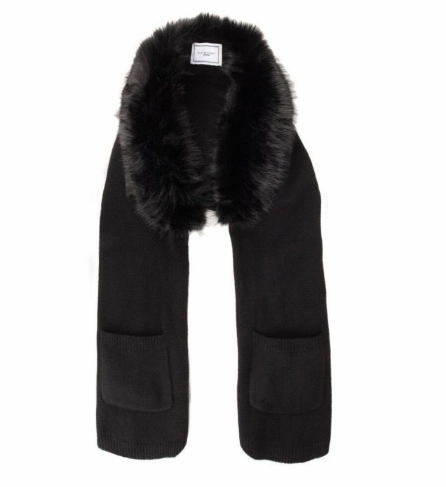 Elie Beaumont Winter Stole Elite-Black Fur Collar-6504.4