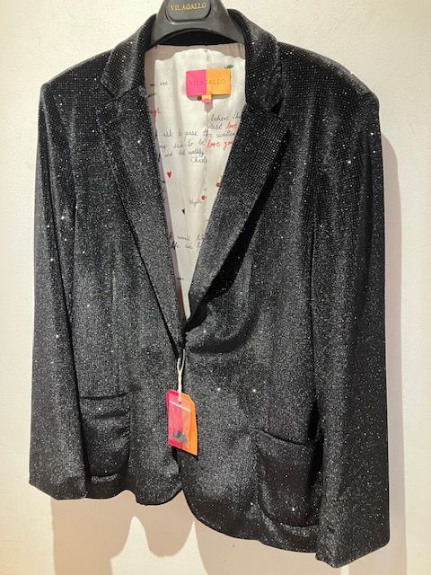 Vilagallo Harlow Velvet Shimmer Jacket 32633