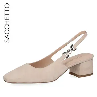 Peter Kaiser / Caprice - in Sand Suede  and in Dark Blue suede Slingback Shoes with low block heels