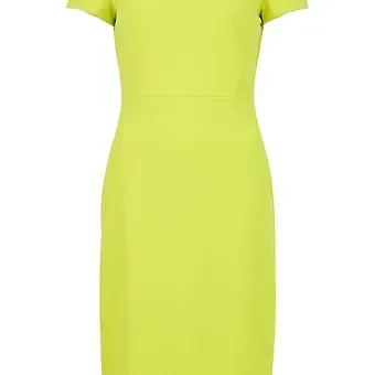 TIA DRESS  - Yellow lime  structured crepe dress78901-7341-82