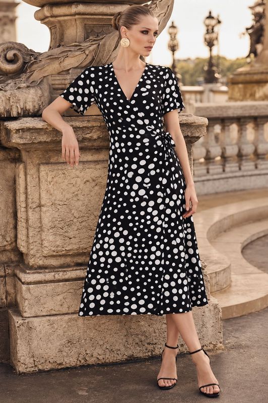 Frank Lyman - Polka Dot Knit Dress - 256308 Frank Lyman - Polka Dot Knit Dress - 256308