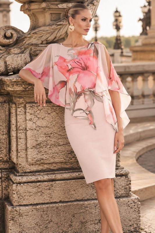 Frank Lyman - Blush /Coral Woven Dress - 258167 Frank Lyman - Blush /Coral Woven Dress - 258167