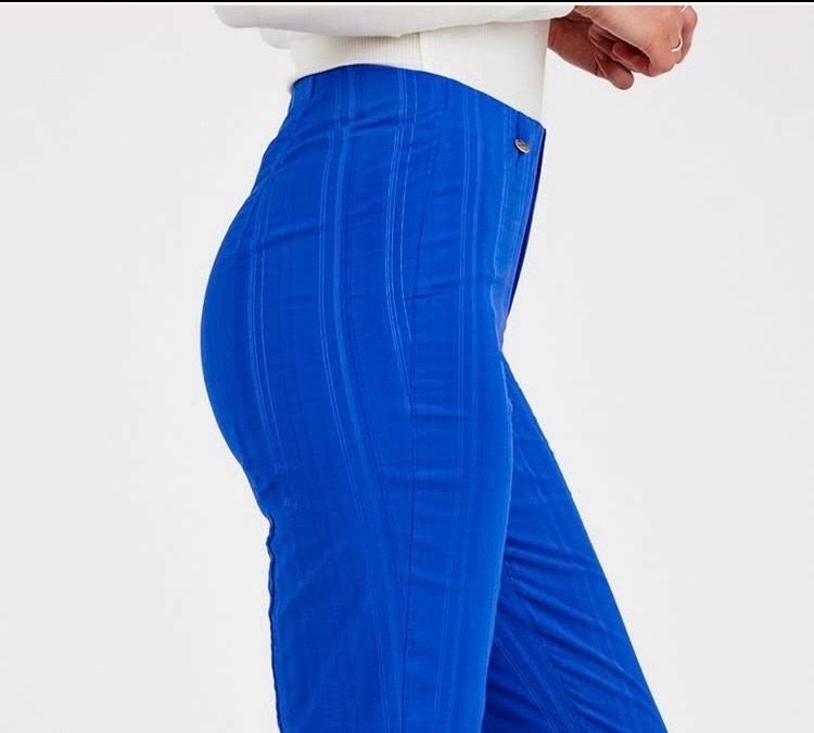 Robell Trousers - Bella 09 Seersucker Ankle Grazers Robell Trousers - Bella 09 Seersucker Ankle Grazers