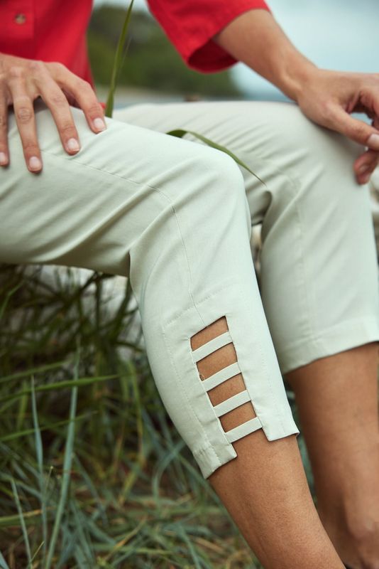 Robell Trousers - Lena 09 Ankle Grazers with ladder cuff detail Robell Trousers - Lena 09 Ankle Grazers with ladder cuff detail