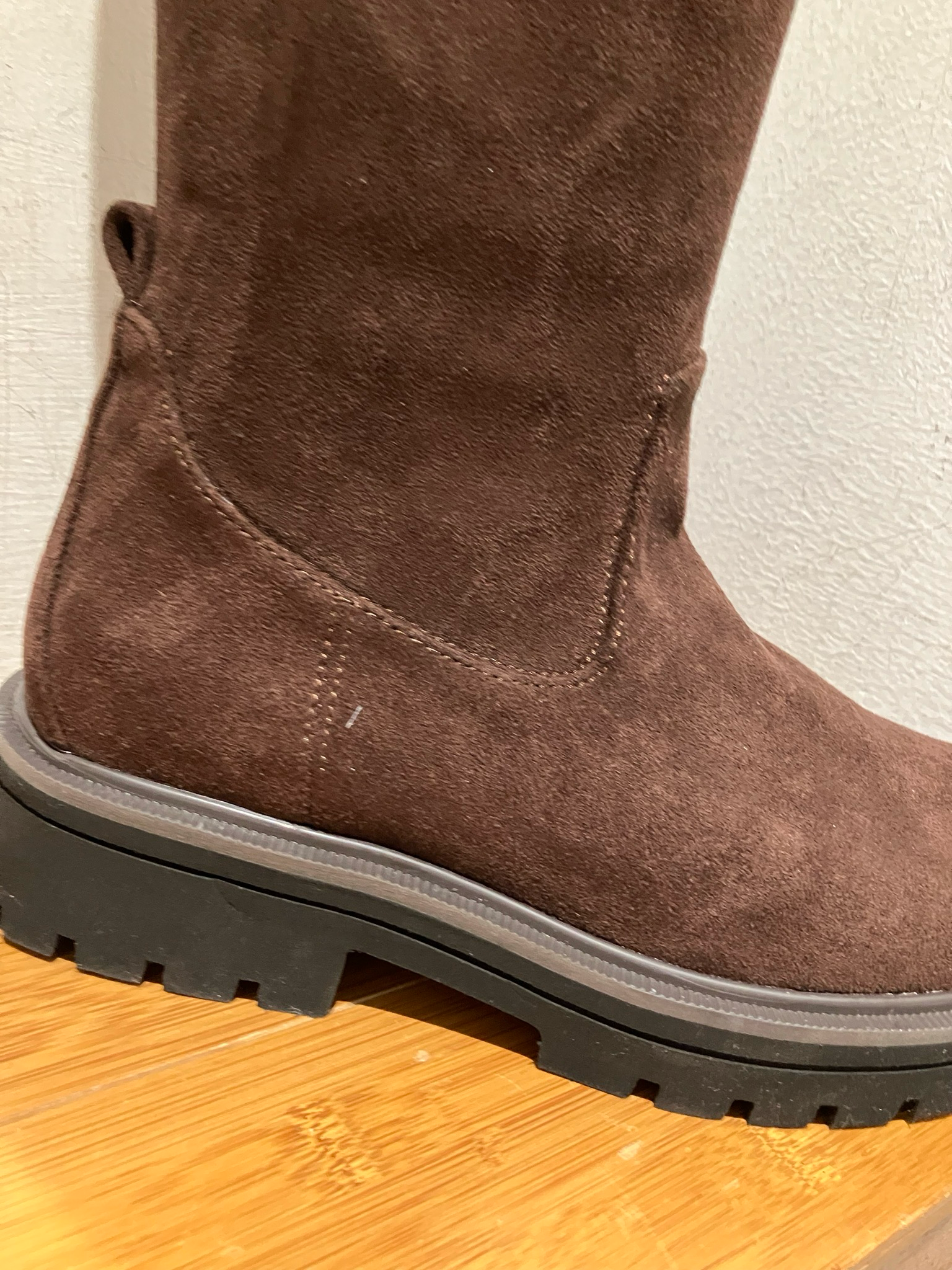 Caprice Certified Vegan Stretch Knee High Boots - Dark Brown