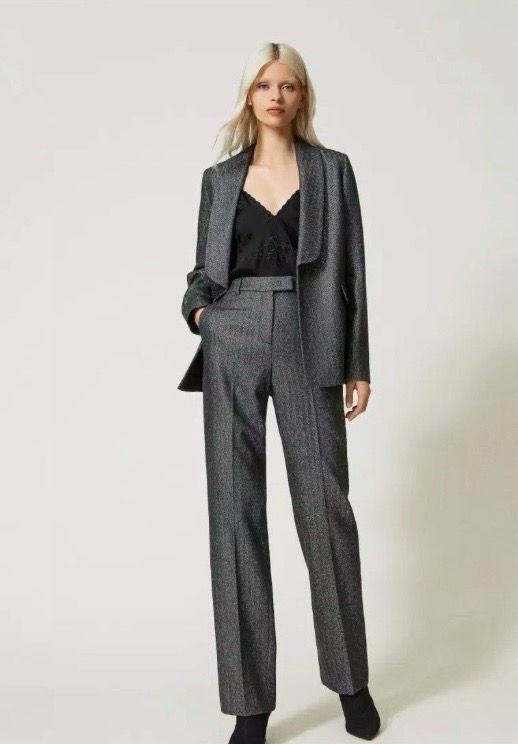 Twinset herringbone blend and lurex Blazer- Part of a suit