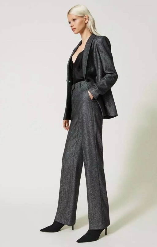 Twinset herringbone blend and lurex Blazer- Part of a suit