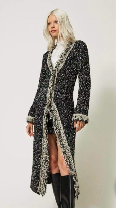 Twinset Milano Boucle Maxi Cardigan
