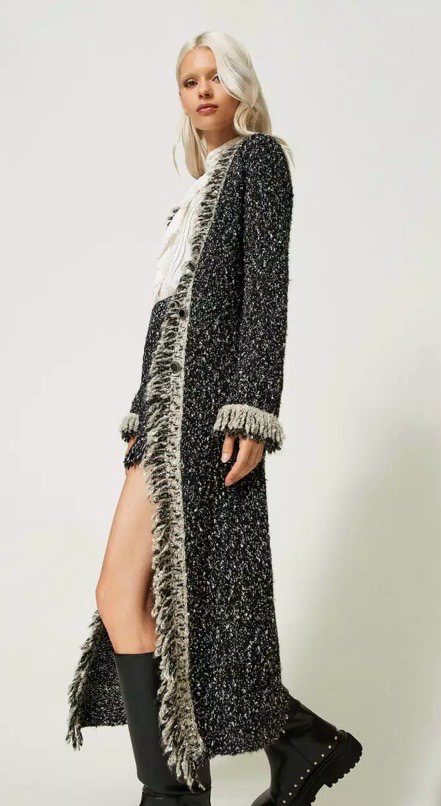 Twinset Milano Boucle Maxi Cardigan