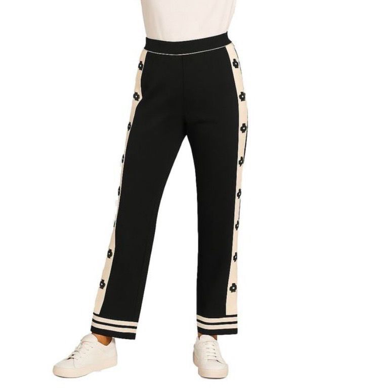 Orly Black Flower Stripe Trousers/Joggers Orly Black Flower Stripe Trousers/Joggers