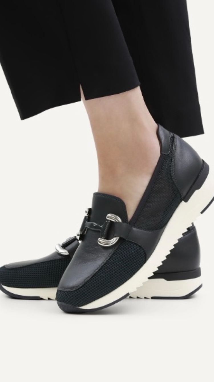 Caprice Ocean Comb ( Navy) slip on Loafer Trainers